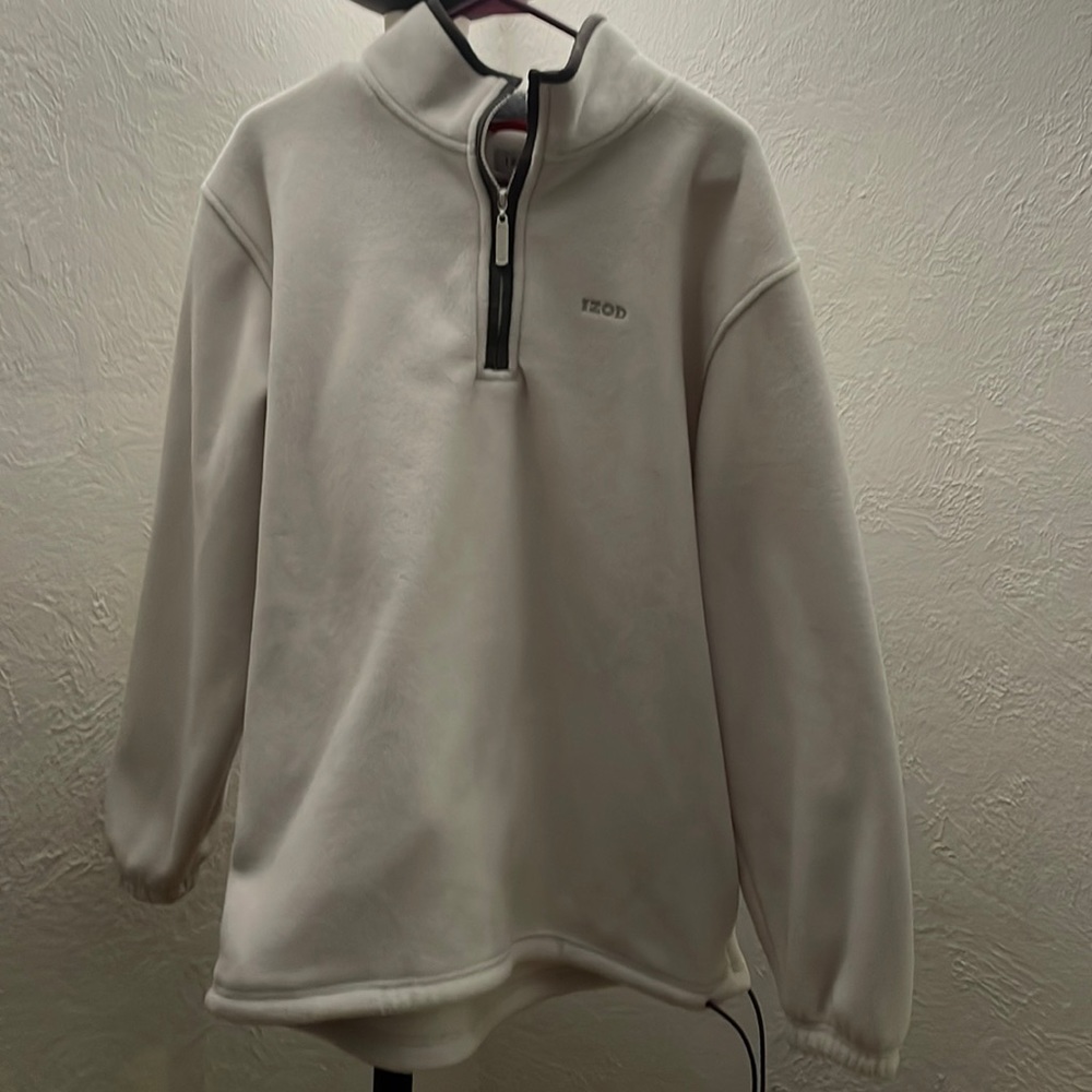 Cream fleece pullover
